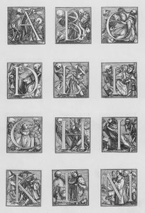 Holbeinsova abeceda od Hans after Holbein the Younger