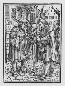 Holbeinův tanec smrti: Obhájce od Hans after Holbein the Younger
