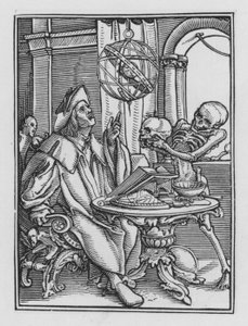 Holbeinův tanec smrti: Astrolog od Hans after Holbein the Younger