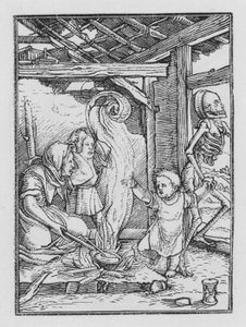 Holbeinův tanec smrti: Dítě od Hans after Holbein the Younger