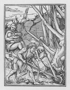 Holbeinův tanec smrti: Následky pádu od Hans after Holbein the Younger