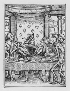 Holbeinův tanec smrti: Král od Hans after Holbein the Younger