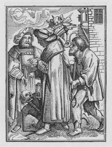 Holbeinův tanec smrti: Smírčí soudce od Hans after Holbein the Younger