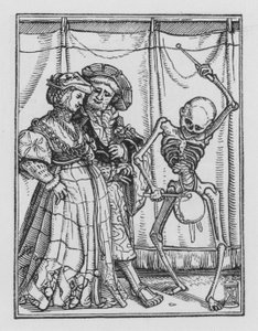 Holbeinův tanec smrti: Novomanželka od Hans after Holbein the Younger