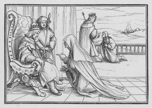 Joabs Artifice přivést domů Absaloma, 2 Samuel XIV, 4 od Hans after Holbein the Younger