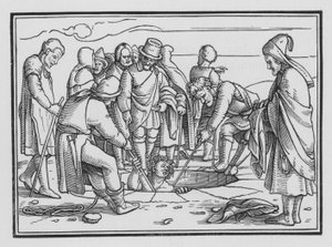 Joseph Uvržený do jámy, Genesis XXXVII, 28 od Hans after Holbein the Younger