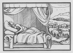 Faraoni dva sny, Genesis, XLI, 8 od Hans after Holbein the Younger