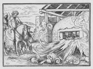 Shadrach, Meshach a Abednego Uvržení do ohně, Daniel III, 23 od Hans after Holbein the Younger