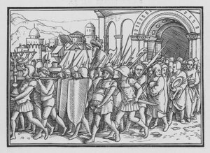 Shishak Spoileth Jerusalem, 2 Letopisy XII, 9 od Hans after Holbein the Younger
