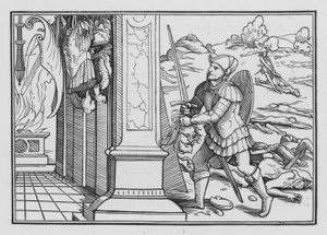 Svržení a smrt Saula, 1 Letopisy X, 10 od Hans after Holbein the Younger