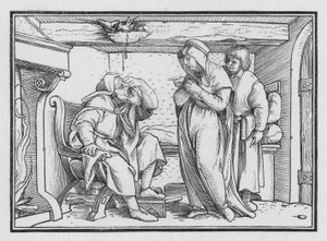 Tobit se stal slepým, Tobit II, 10 od Hans after Holbein the Younger