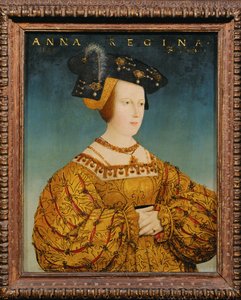 Anna Uherská, sestra uherského krále Ludvíka a manželka císaře Ferdinanda I., bratra císaře Karla V. ... (malba na dřevě)