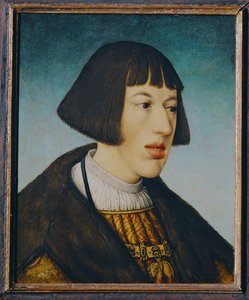Arcivévoda Ferdinand, pozdější císař Ferdinand I., bratr císaře Karla V. ... (vápno)