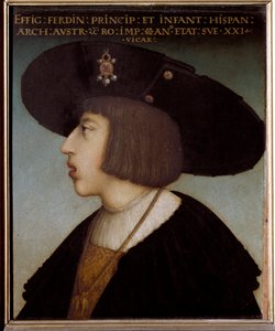 Portrét Ferdinanda I., císaře Svaté říše římské a krále českého a uherského, ve věku 21 let (v límci Řádu zlatého rouna)