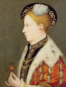 král Edward V. (1537-53) od Hans school of Holbein