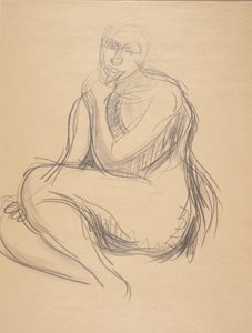 Sedící ženský model od Harald Giersing