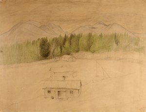 Návrh na "Zimní noc na horách" od Harald Oscar Sohlberg
