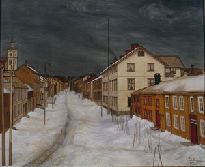 Mainstreet, Roros od Harald Oscar Sohlberg