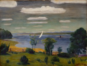 Letní den ve Viksfjorden, Larvik od Harald Oscar Sohlberg