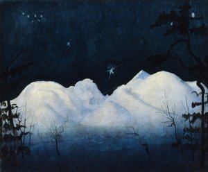 Zimní noci na horách od Harald Oscar Sohlberg