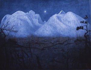 Zimní noci na horách od Harald Oscar Sohlberg