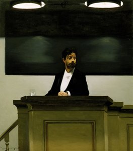 Georg Brandes (1842-1927) na univerzitě v Kodani, 1889