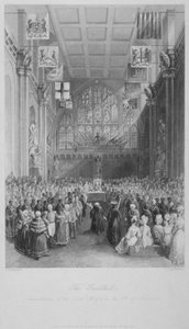 Instalace primátora Londýna v Guildhall, City of London, 1838.