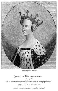 Kateřina z Valois 1401-1437, královna choť krále Jindřicha V., 1792. od Harding