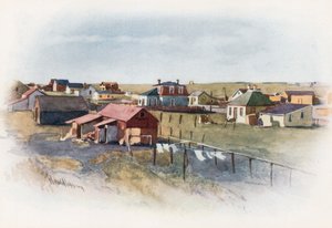 Prairie město, Gleichen, Alberta od Harold Copping