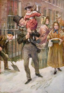 Bob Cratchit a Tiny Tim, ilustrace pro 