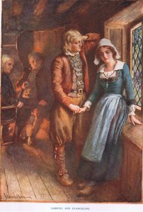 Gabriel a Evangeline od Harold Copping