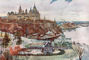 Sněmovny parlamentu, Ottawa od Harold Copping