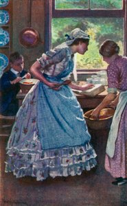 Ilustrace pro Dobré manželky Louisa M Alcott od Harold Copping