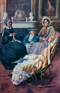 Ilustrace pro Dobré manželky Louisa M Alcott od Harold Copping