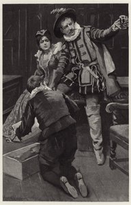 Petruchio začal znovu bouřit a říkal, že čepice je vylisovaná v porringeru od Harold Copping