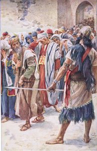 The captives of Babylon, ilustrace z Pictures That Teach The Crown Series, 1920 od Harold Copping