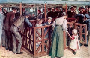 Dětské pískoviště mezi palubami na britské císařovně SS od Harold Copping