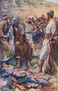 Smrt Stephena, ilustrace z Harold Copping Pictures: The Crown Series, c.1920