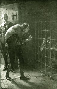 Muž v železné kleci (litho) od Harold Copping