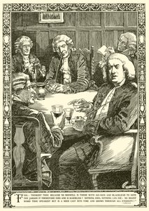 Dr Johnson v rozhovoru (litho) od Harold Edward Hughes Nelson