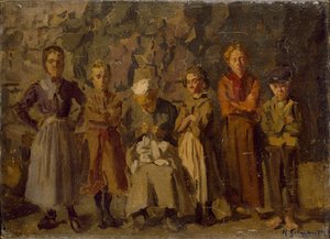 Obyvatelé jeskyní, Dieppe, 1907 od Harold Gilman