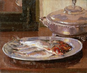 Ryba na talíři od Harold Gilman