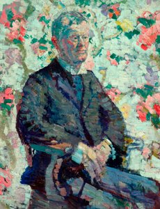 Portrét muže, asi 1912-14 (olej na plátně) od Harold Gilman
