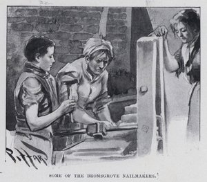 Někteří z Bromsgrove Nailmakers (č/b foto) od Harold Hume Piffard