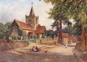 Kostel Witley (barevná litografie) od Harold Sutton Palmer