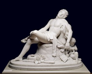Spící faun, model 1864, vyřezaný cca. 1870. od Harriet Goodhue Hosmer