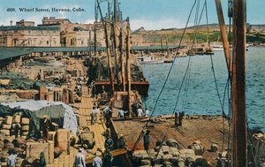 Wharf Scene, Havana, Kuba, 1910 od Harris Bros and Co