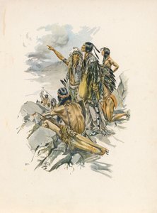 Longfellowova Píseň o Hiawathovi (barevná litografie) od Harrison Fisher