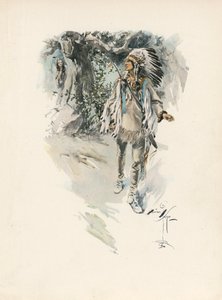 Longfellowova Píseň o Hiawathovi (barevná litografie) od Harrison Fisher