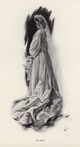 Portrét nevěsty (litho) od Harrison Fisher